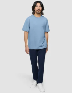 Supima T-Shirt Box Fit Rainy Blue