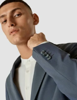 Tech Linen Blazer Navy