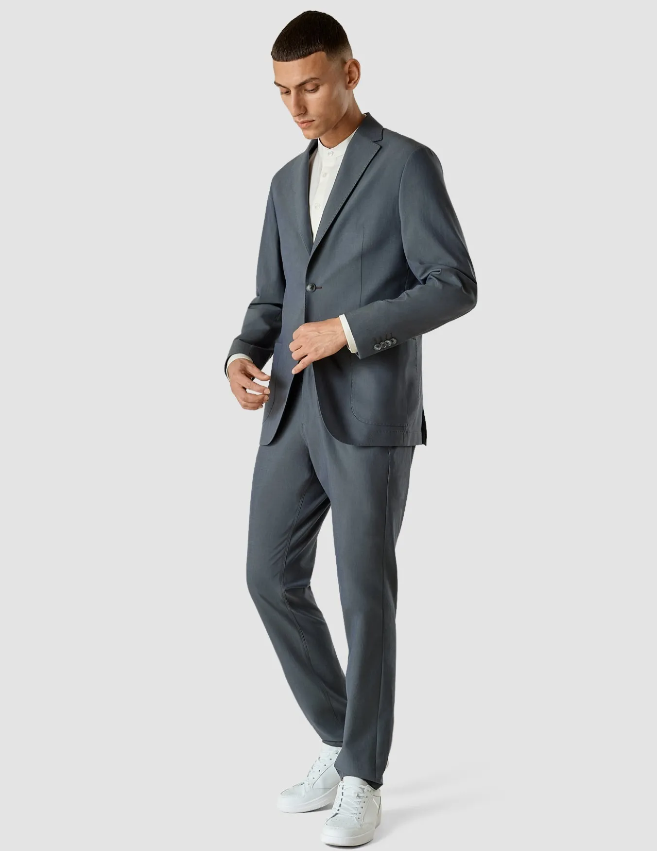 Tech Linen Blazer Navy