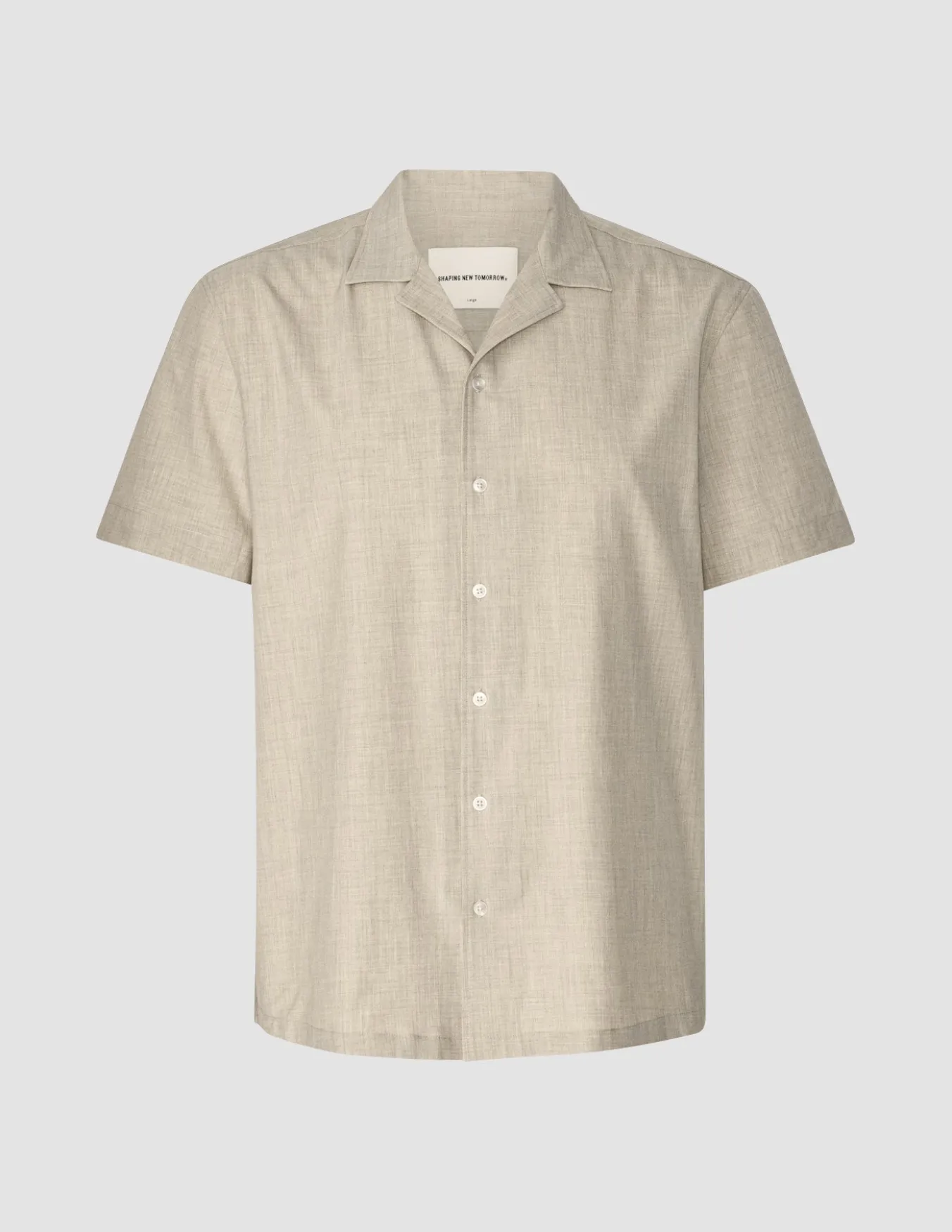 Tech Linen Bowling Short Sleeve Shirt Sandshell
