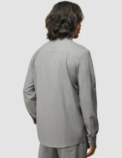 Tech Linen Casual Shirt Charcoal