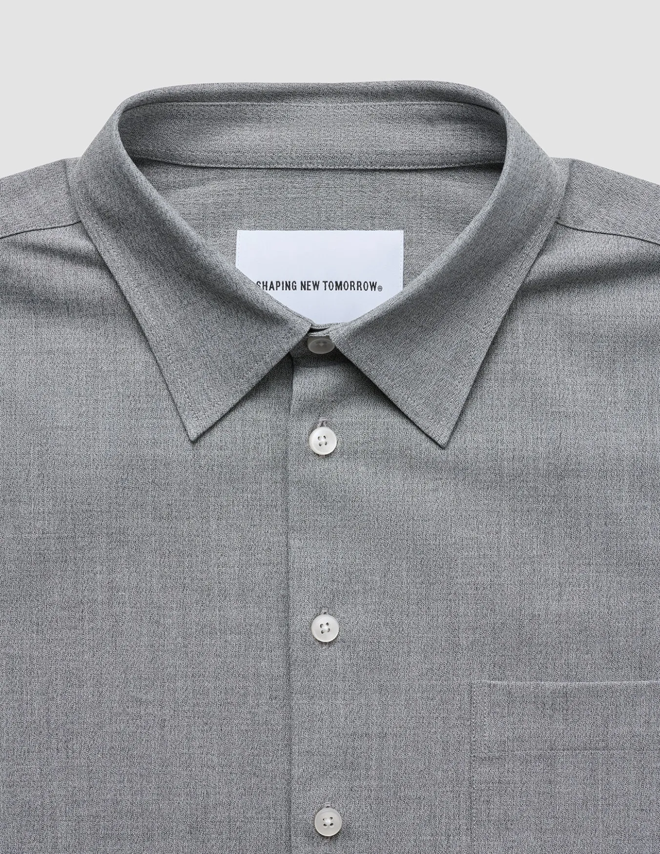 Tech Linen Casual Shirt Charcoal