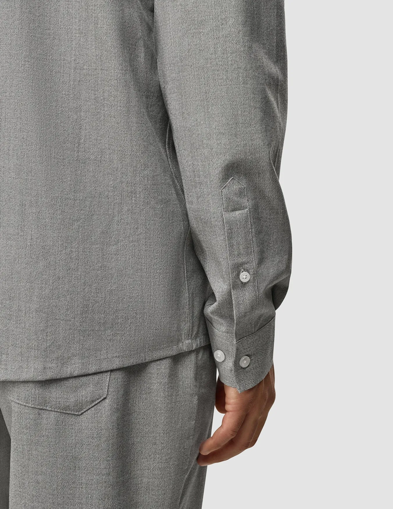 Tech Linen Casual Shirt Charcoal
