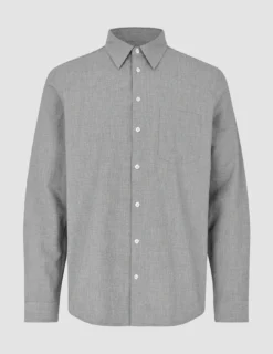 Tech Linen Casual Shirt Charcoal