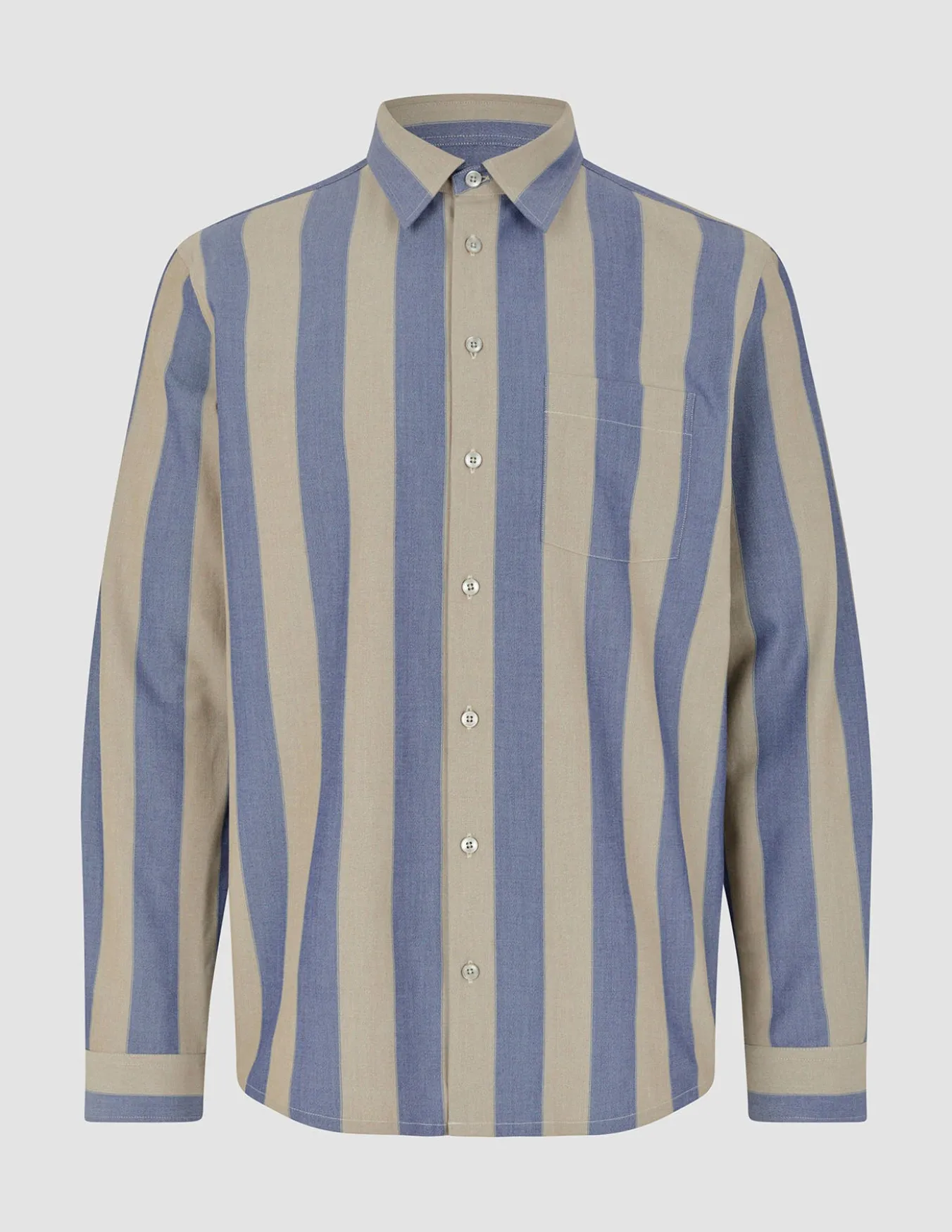 Tech Linen Casual Shirt Coastal Stripes