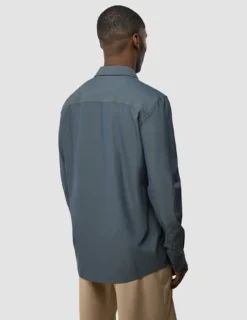 Tech Linen Casual Shirt Navy