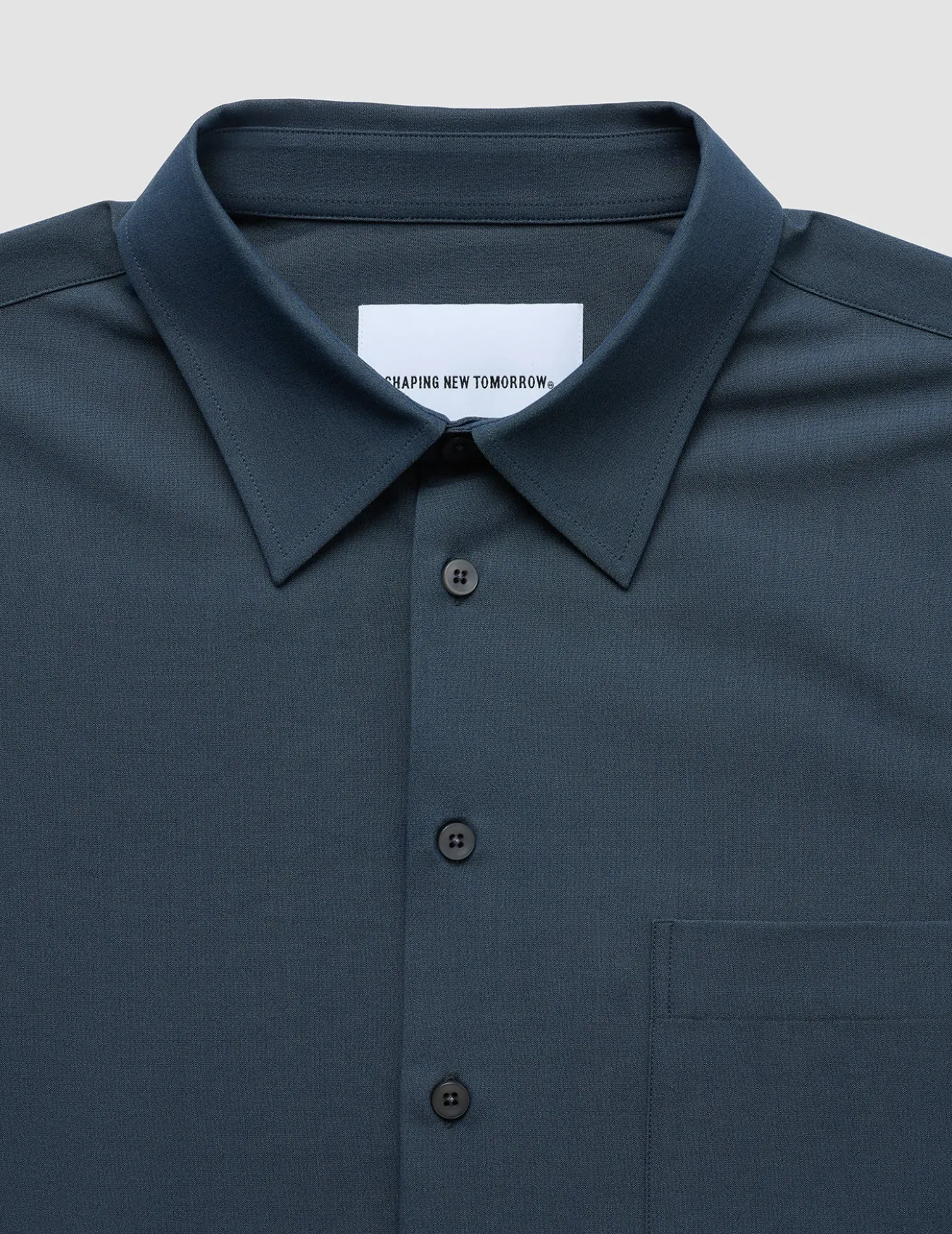 Tech Linen Casual Shirt Navy