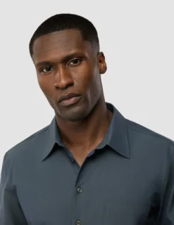 Tech Linen Casual Shirt Navy