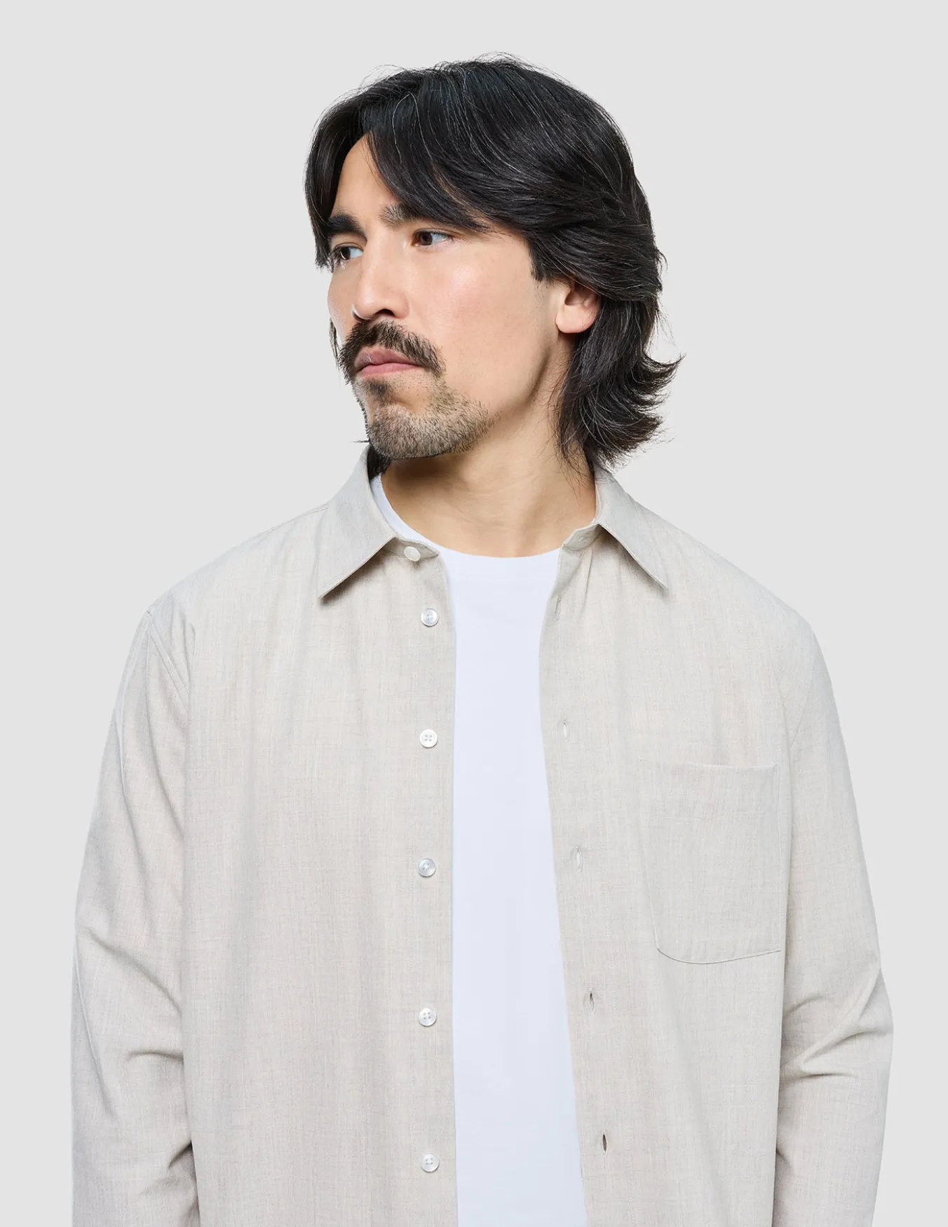 Tech Linen Casual Shirt Sandshell