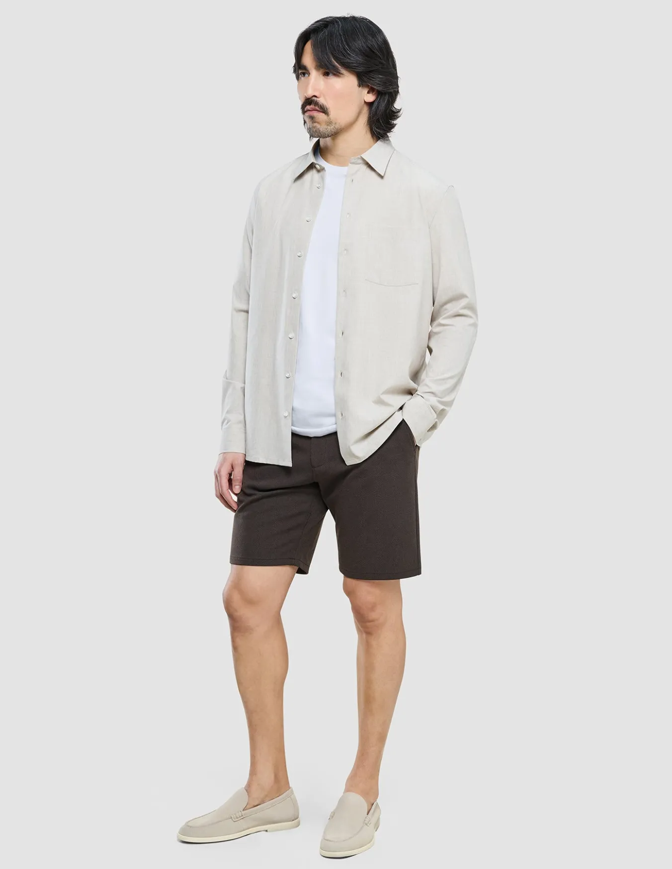 Tech Linen Casual Shirt Sandshell