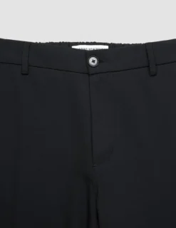 Tech Linen Elastic Pants Black