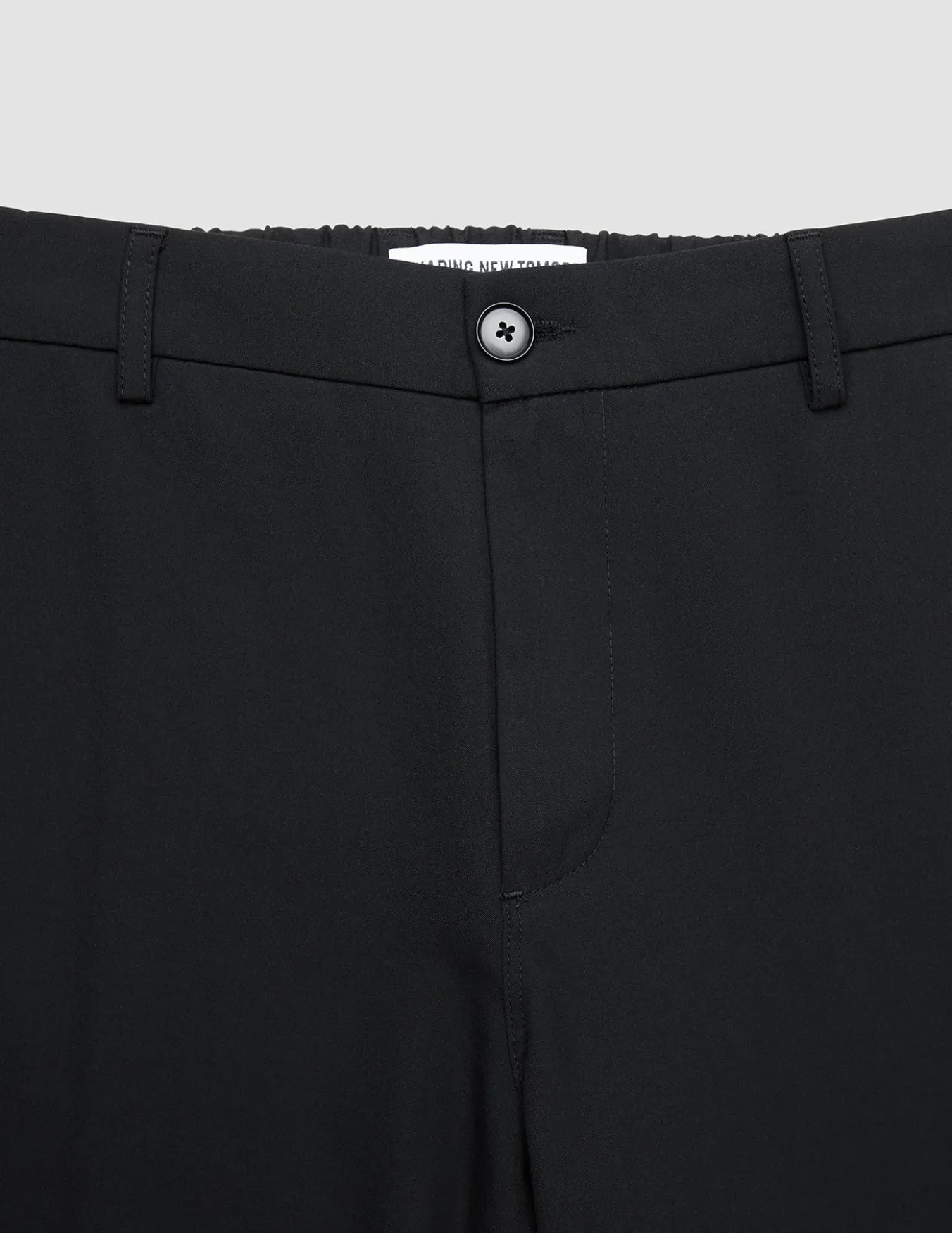 Tech Linen Elastic Pants Black