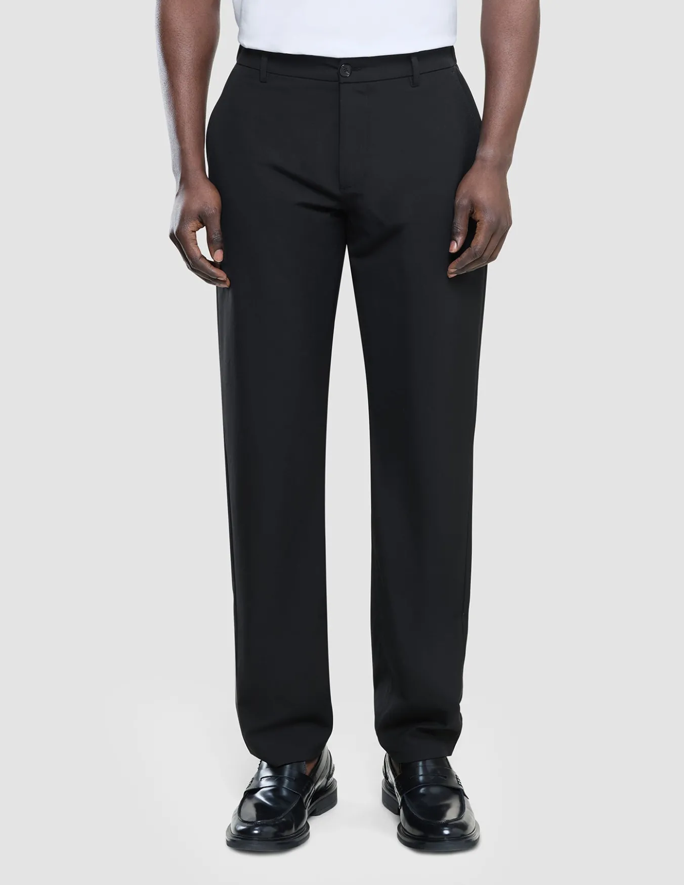Tech Linen Elastic Pants Black