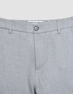 Tech Linen Elastic Pants Charcoal