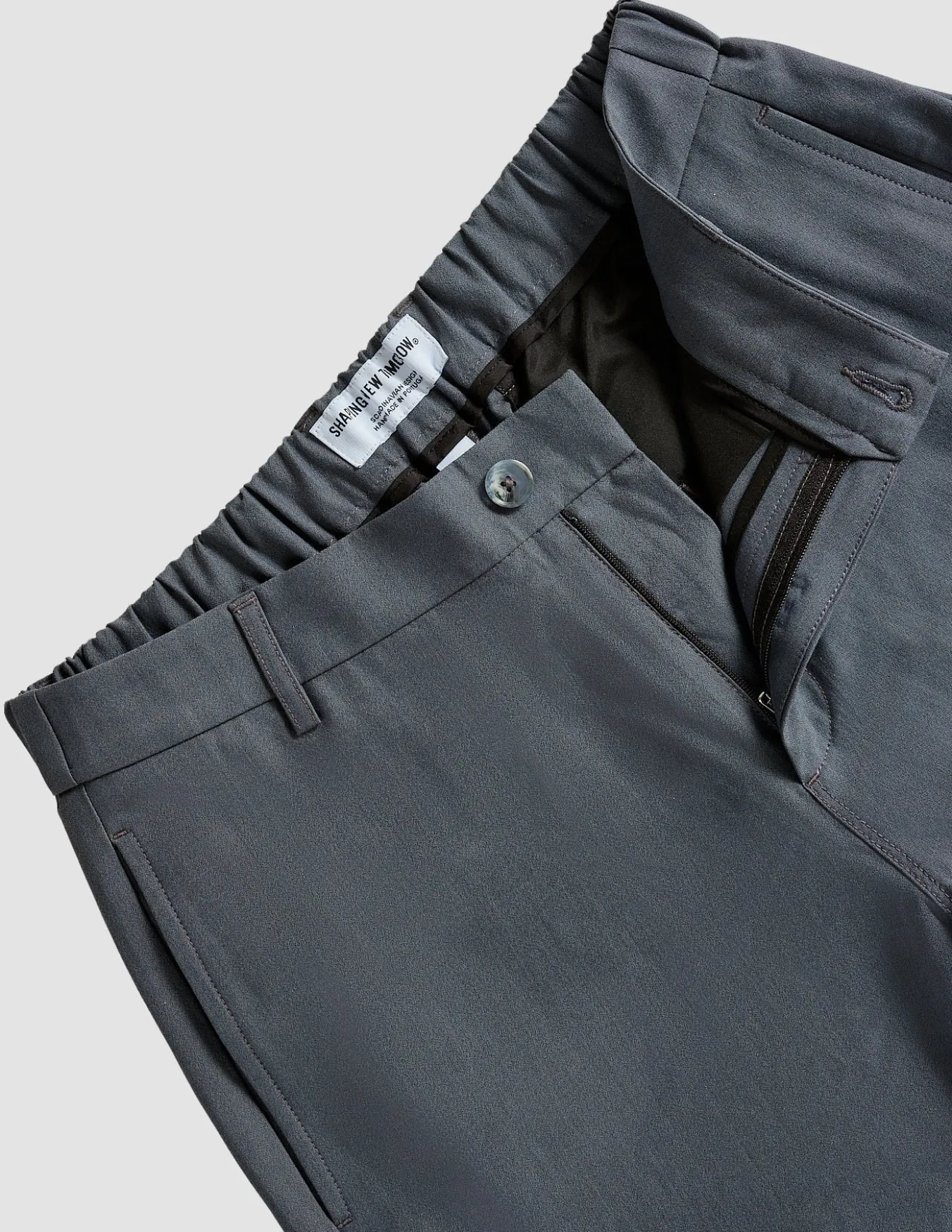 Tech Linen Elastic Pants Navy