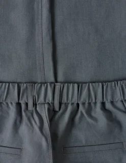 Tech Linen Elastic Pants Navy