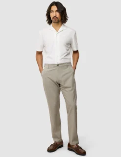 Tech Linen Elastic Pants Raw Beige