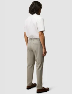 Tech Linen Elastic Pants Raw Beige