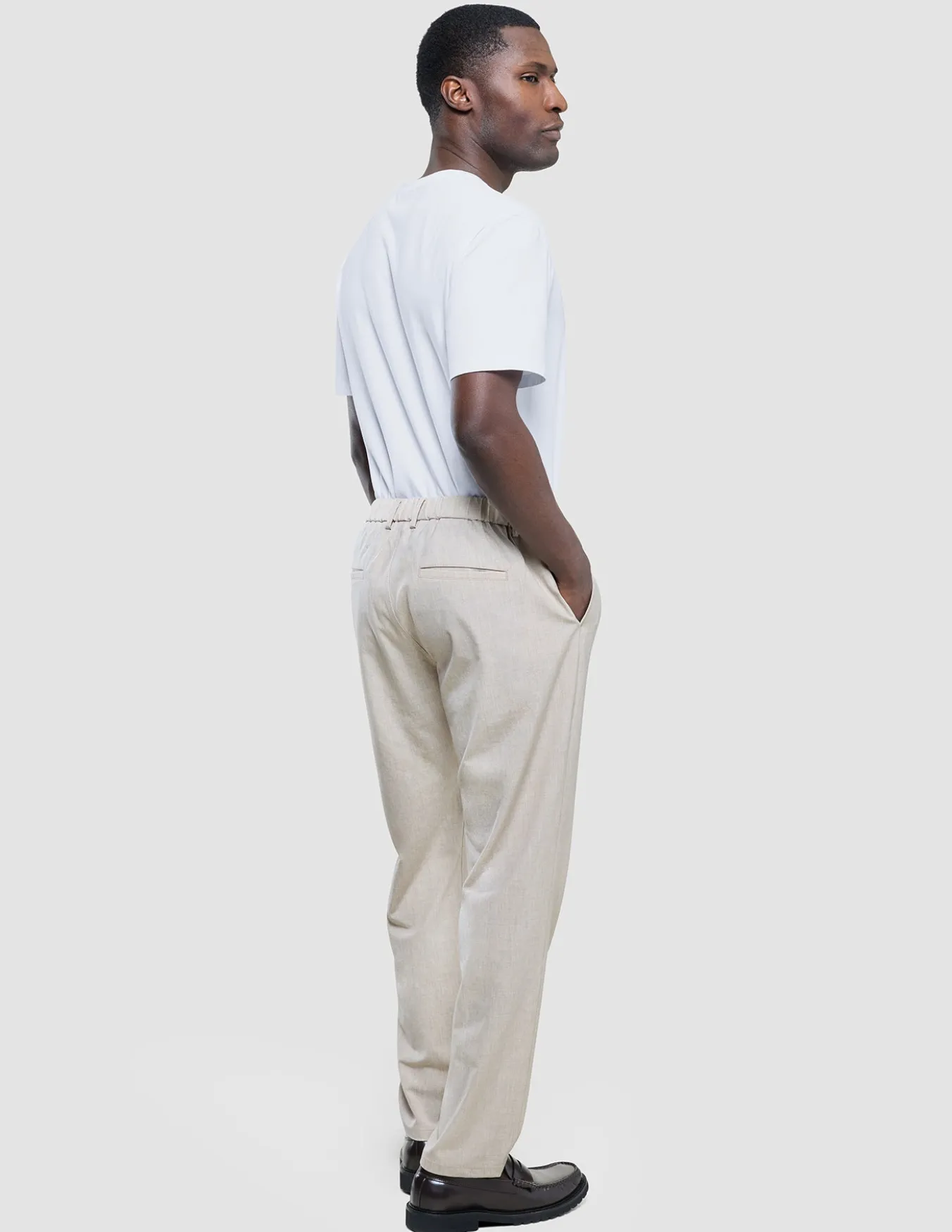 Tech Linen Elastic Pants Sandshell
