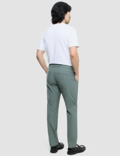 Tech Linen Elastic Pants Urban Green