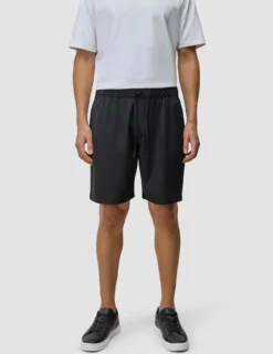 Tech Linen Elastic Shorts Black