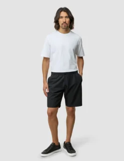 Tech Linen Elastic Shorts Black