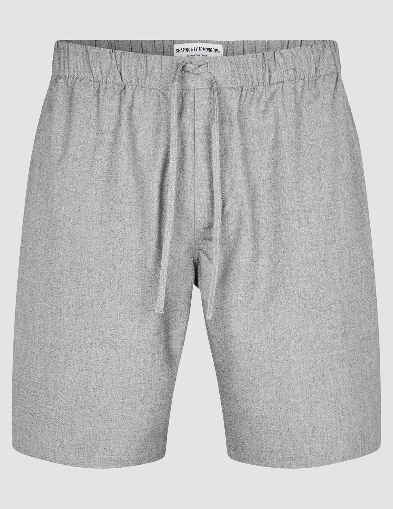 Tech Linen Elastic Shorts Charcoal