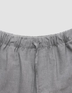Tech Linen Elastic Shorts Charcoal