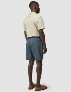 Tech Linen Elastic Shorts Navy
