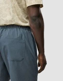 Tech Linen Elastic Shorts Navy