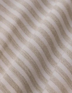 Tech Linen Elastic Shorts Sandshell Stripe