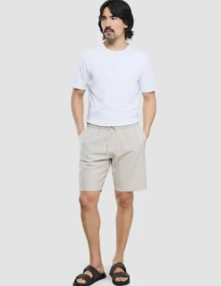Tech Linen Elastic Shorts Sandshell