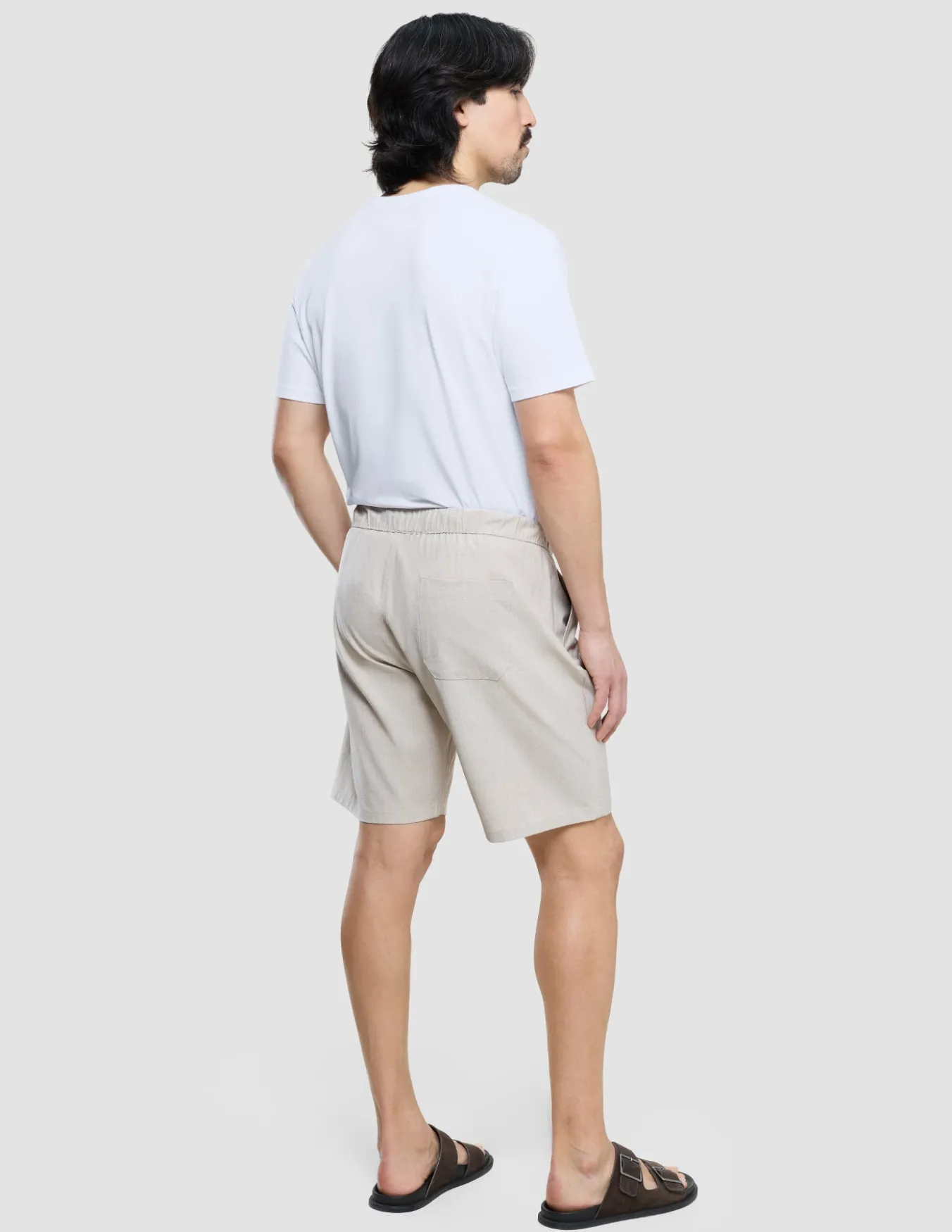 Tech Linen Elastic Shorts Sandshell