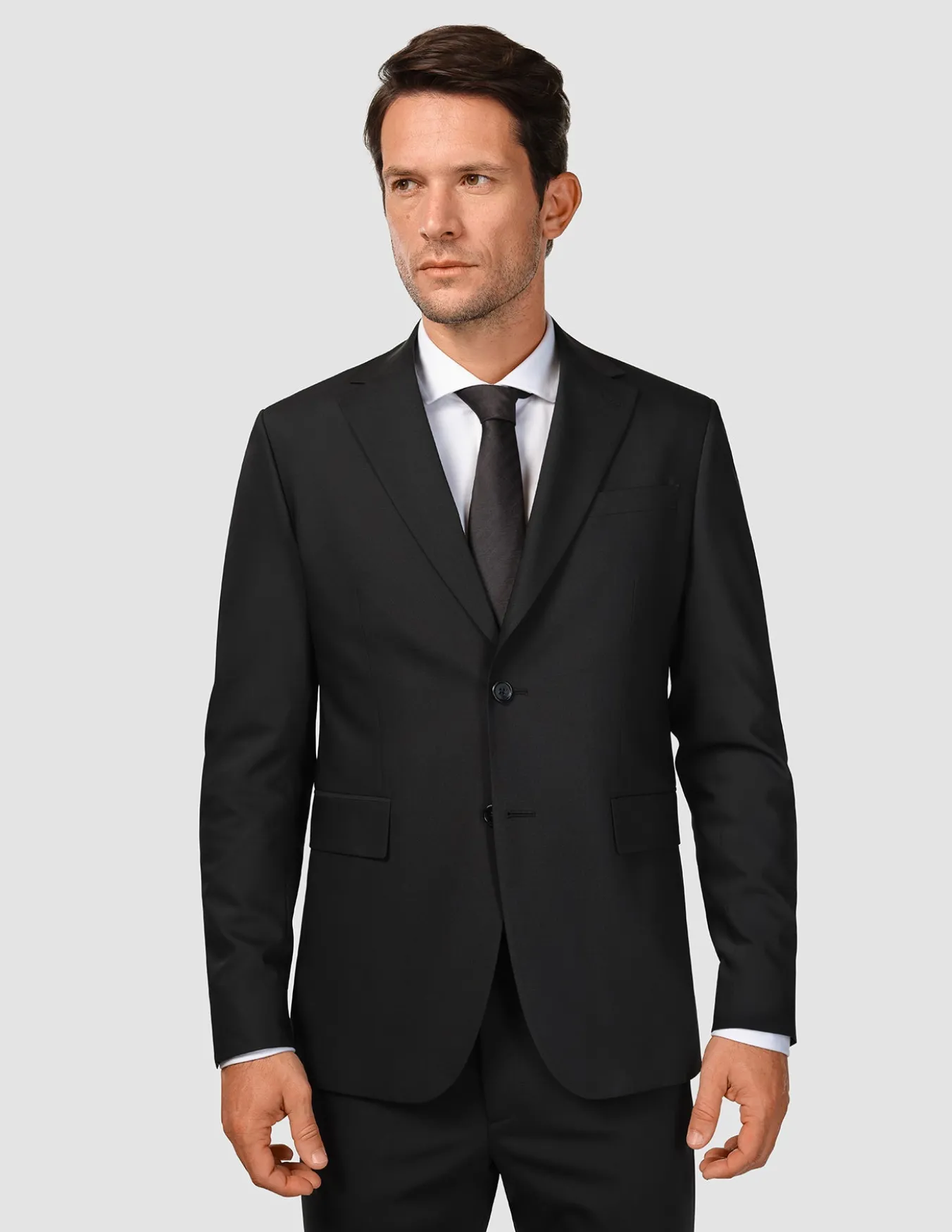 Tech Wool Blazer Black Slim
