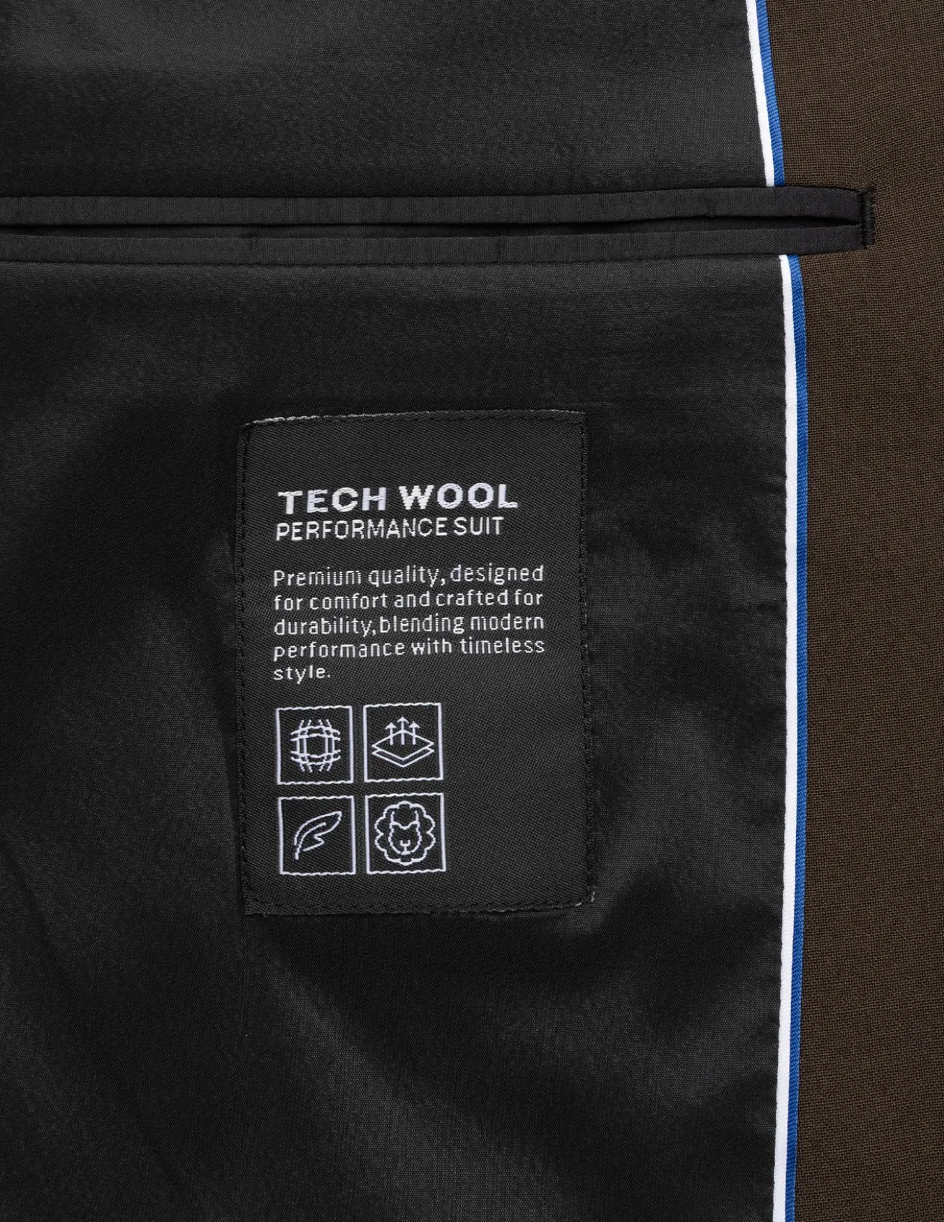 Tech Wool Blazer Dark Cocoa Brown Regular