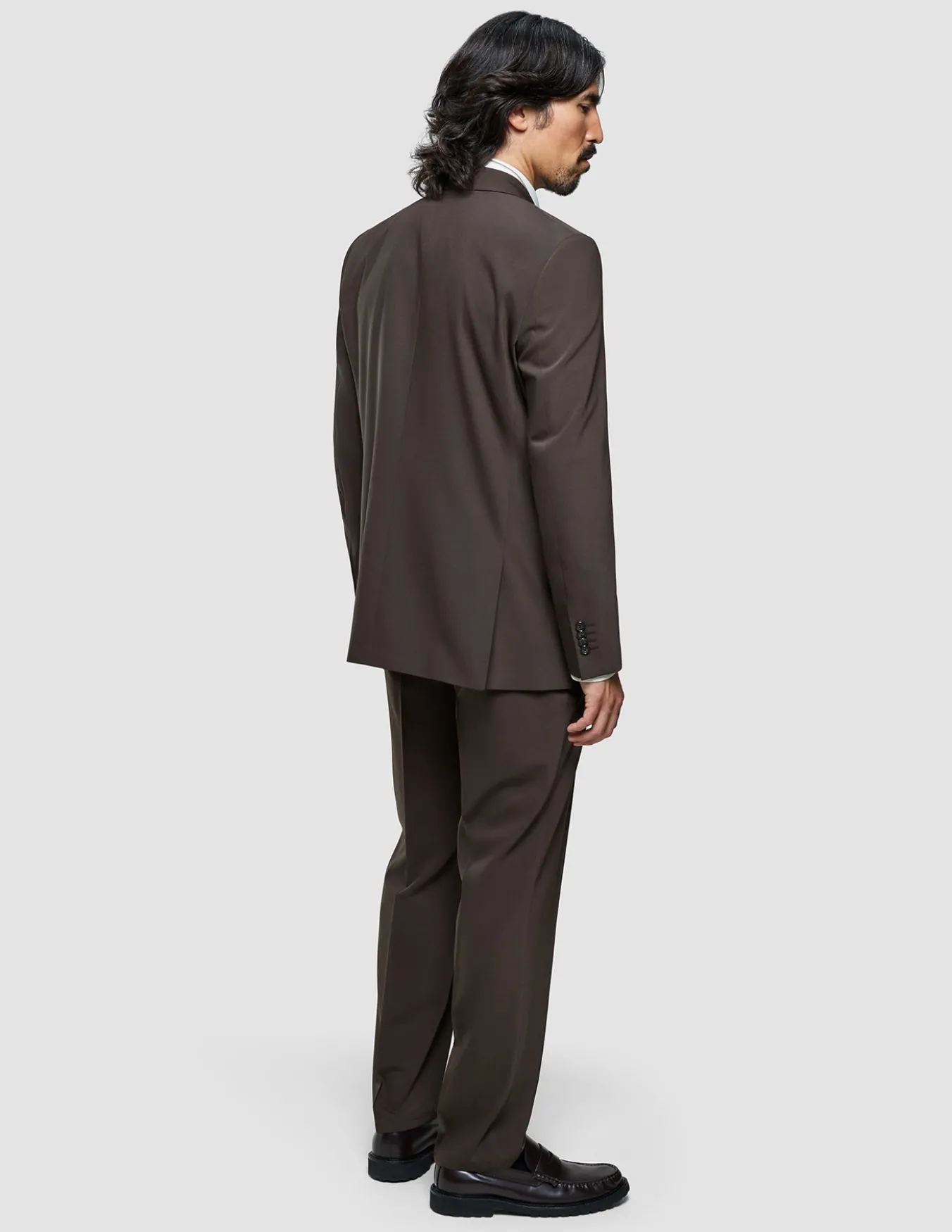 Tech Wool Blazer Dark Cocoa Brown Regular
