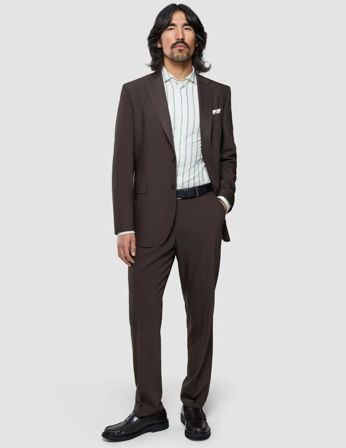 Tech Wool Blazer Dark Cocoa Brown Regular