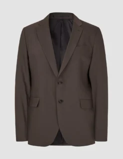 Tech Wool Blazer Dark Cocoa Brown Regular