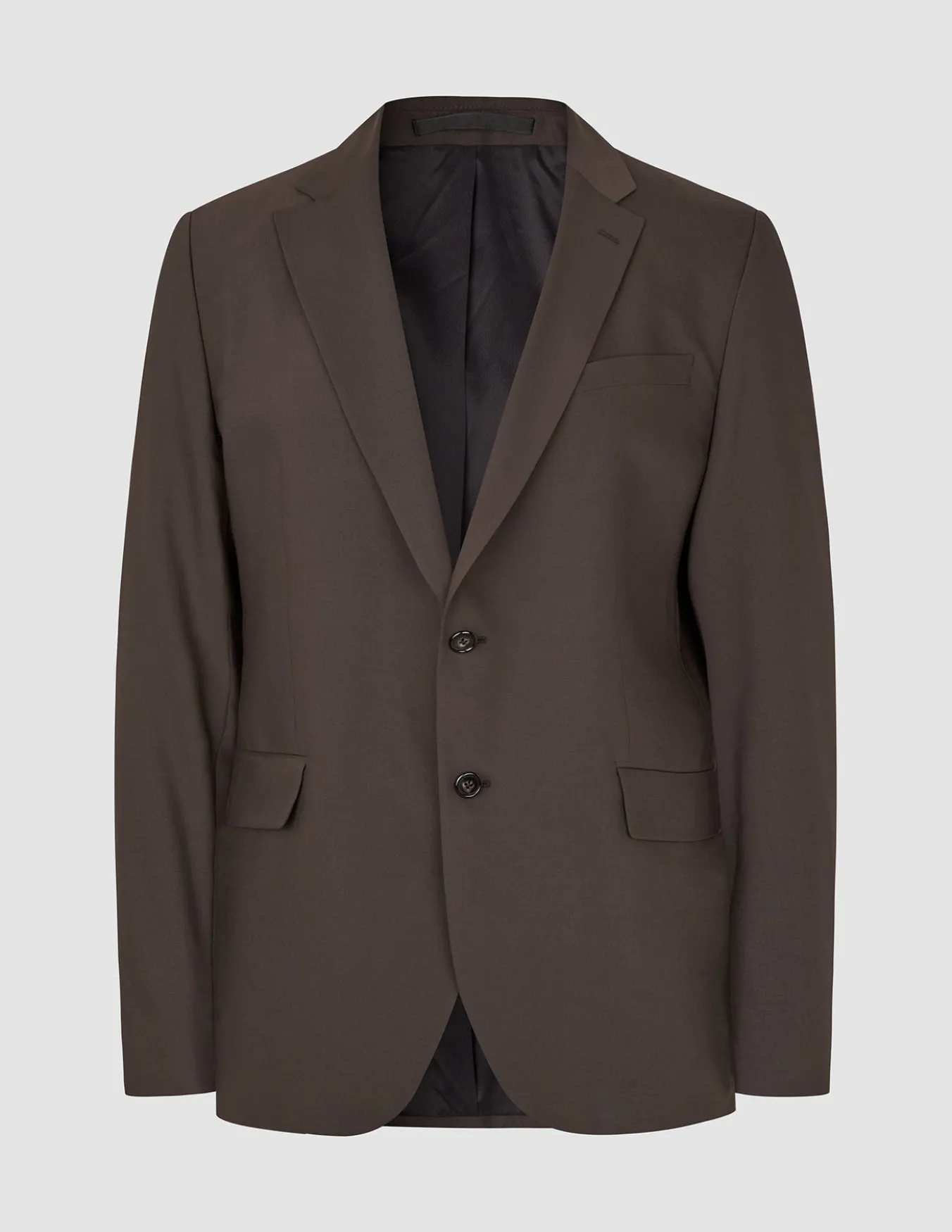 Tech Wool Blazer Dark Cocoa Brown Regular