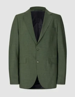 Tech Wool Blazer Green Night Regular