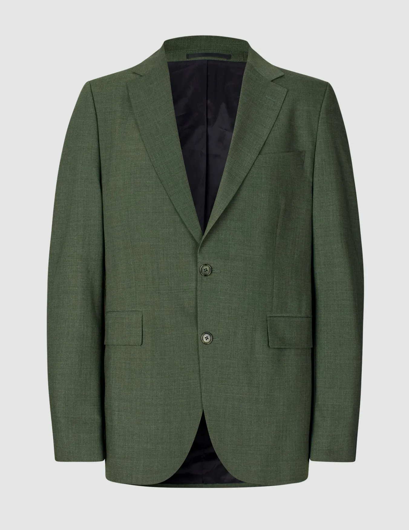 Tech Wool Blazer Green Night Regular