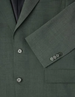 Tech Wool Blazer Green Night Slim