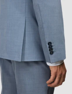Tech Wool Blazer Light Blue Slim