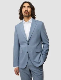 Tech Wool Blazer Light Blue Slim
