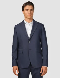 Tech Wool Blazer Navy Slim