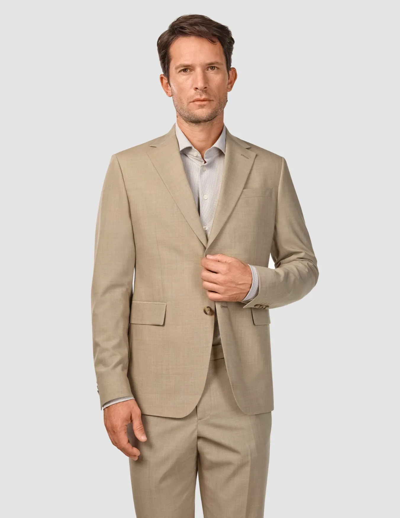 Tech Wool Blazer Sand Slim
