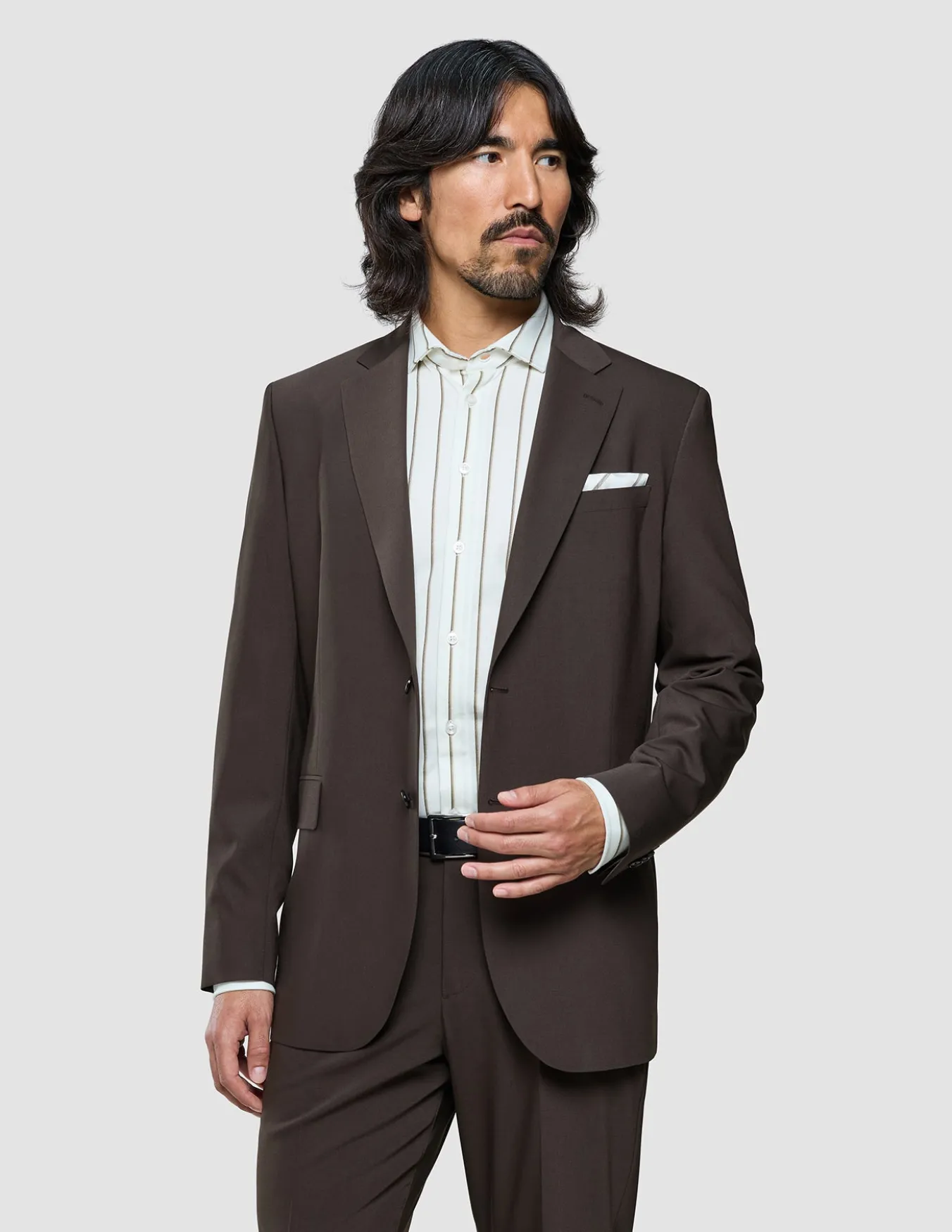 Tech Wool Suit Cocoa Brown