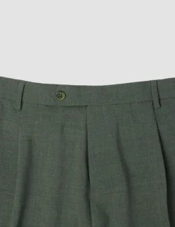 Tech Wool Suit Pants Regular Green Night