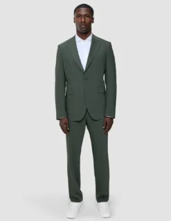 Tech Wool Suit Pants Regular Green Night