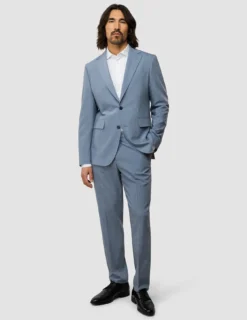 Tech Wool Suit Pants Regular Light Blue